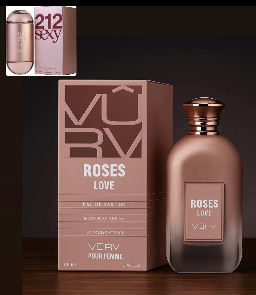 Roses Love by VÜRV compared to 212 Sexy by Carolina Herrera