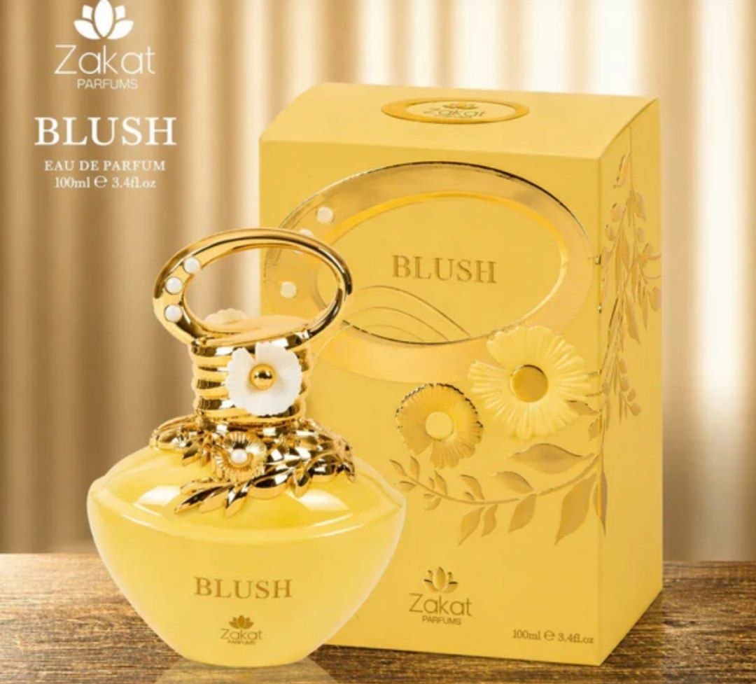 Blush by Zakat Parfums Eau de Parfum 100ml yellow bottle and box gold edition